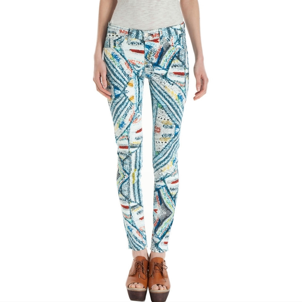 ( rag & bone ) Colorful 'Surf Knit' Print Leggings / Skinny Jeans